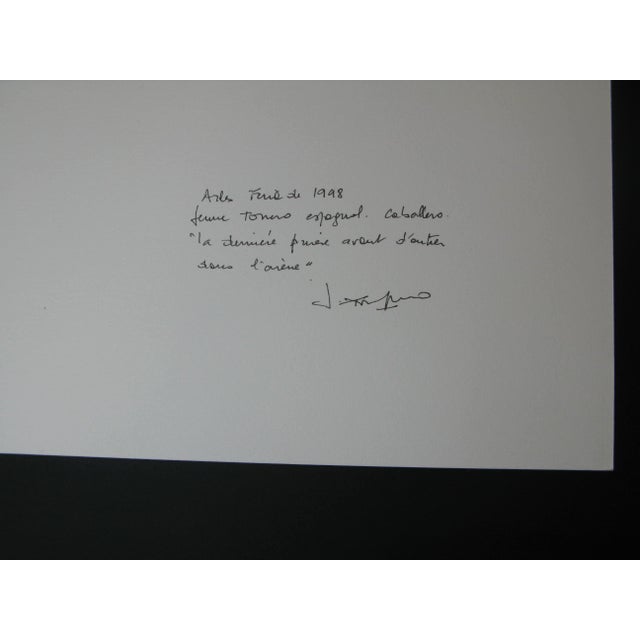 Arles Fair 1998 - Young Spanish Bullfighter. Gentleman "The last prayer before entering the arena" Original print signed...