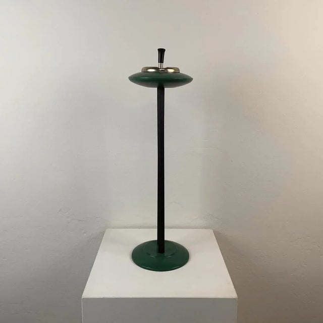 Vintage Column Ashtray in Green Colour, 1960s For Sale - Image 4 of 12