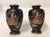 Black Ceramic Satsuma Vases, Late 19th Century, Set of 2 For Sale - Image 8 of 15