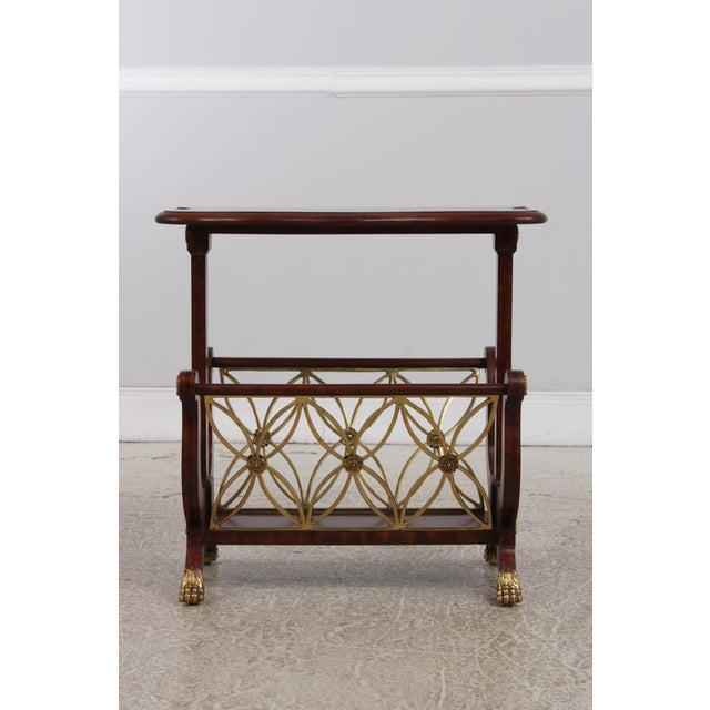 Maitland - Smith Maitland Smith Regency Mahogany Magazine Table For Sale - Image 4 of 16
