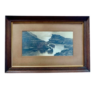 Late 19th Century "Boscastle Harbor" Gelatin Silver Photographic Print by Ezra Elmer Keene, Original Frame For Sale