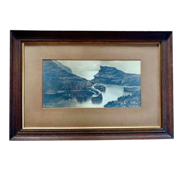 Late 19th Century "Boscastle Harbor" Gelatin Silver Photographic Print by Ezra Elmer Keene, Original Frame For Sale