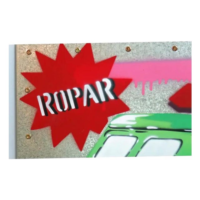 Retro modern graffiti pop art by Dennis Ropar, a well-known and listed Australian artist. This work is titled, “Sandman”....