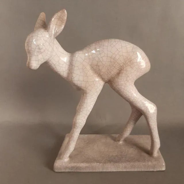 Gray Ceramic Deer by Else Bach for Karlsruher Majolika, 1950s For Sale - Image 8 of 8