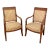 Antique Directoire Style Upholstered Arm Chairs / Fauteuils - a Pair For Sale