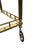 Brass Vintage Regency Style Brass & Glass Three-Tier Bar Cart With Large Casters For Sale - Image 8 of 8