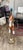 Brass Hand Painted Antique Carousel Horse With Brass Torchiere Stand For Sale - Image 8 of 16