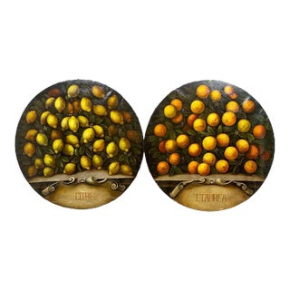 19th Century Still Life Paintings With Lemons and Oranges - A Pair For Sale