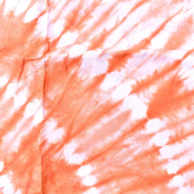 Early 20th Century Yoruba Tie Dyed Orange Textile Nigeria 62x47 inch For Sale - Image 4 of 7
