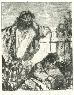 Paul Gavarni, The Misery, Original Lithograph, 1881