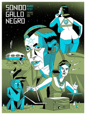 Masters of Serigraphy, Individual Print, Sonido Gallo Negro, Jorge Alderete