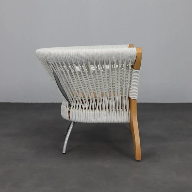 Driade Italian Lounge Chair in Rope and Leather by Driade, 1996 For Sale - Image 4 of 12