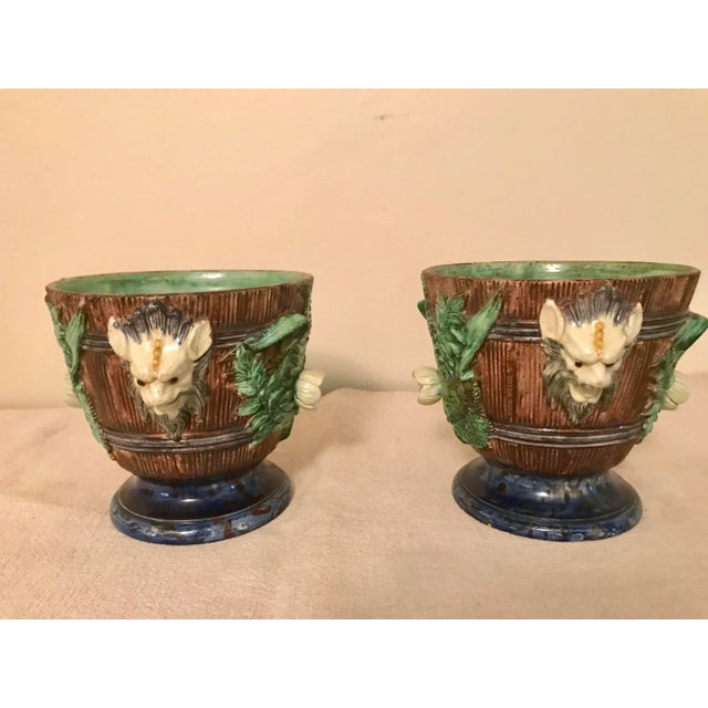 19th Century French Majolica Jardinieres - a Pair For Sale - Image 12 of 12