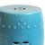 Boho Chic Painted Blue Ceramic Garden Stool For Sale - Image 3 of 3