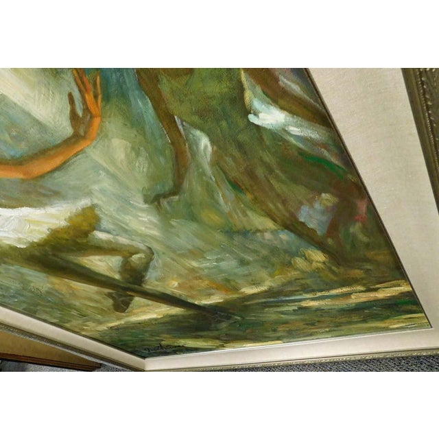 1990s Zhiwei Tu "Untitled" Ballerina Original Oil on Canvas With Custom Framed W/Book For Sale - Image 5 of 18