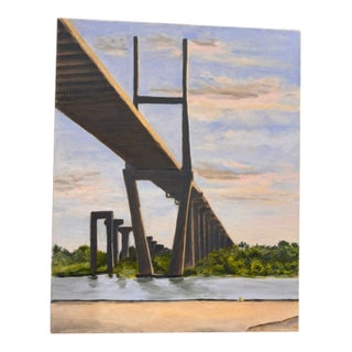 Under the Talmadge Bridge, 6–8 Am by Kathleen Varadi, 2019 For Sale