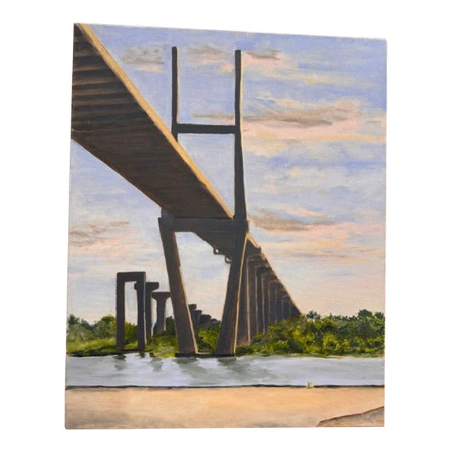 Under the Talmadge Bridge, 6–8 Am by Kathleen Varadi, 2019 For Sale