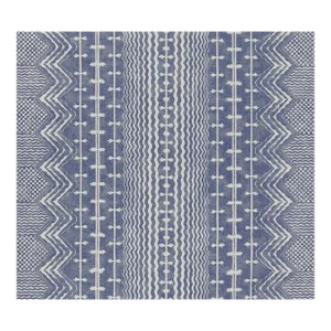 Fermoie Abbey Stripe Cotton Linen Cream Blue Geometric Upholstery Fabric Whs 3401