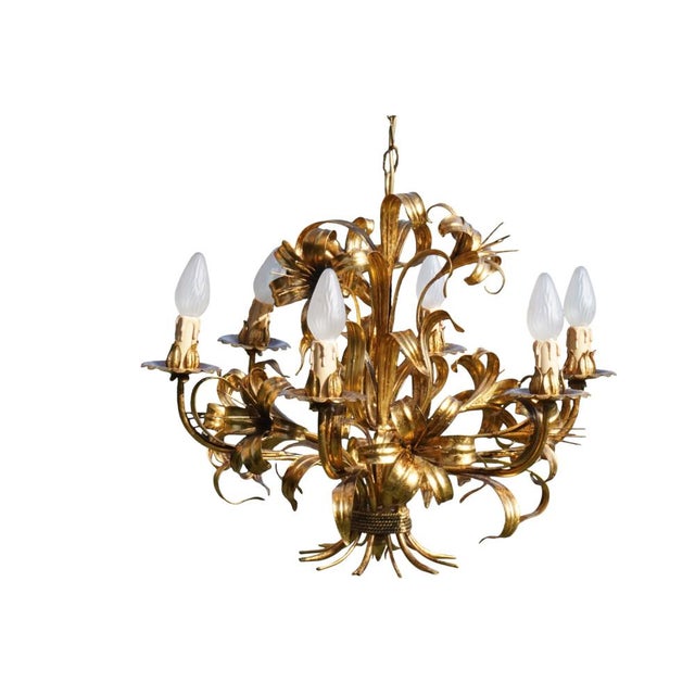 Regency Calla Lily Chandelier by Hans Kögl, 1970s For Sale - Image 15 of 16