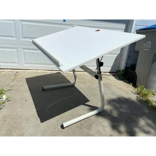 1990s Vintage Mid Century Modern Nanny Neolt Italy Drafting Table For Sale - Image 4 of 12