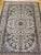 Cream Vintage Persian Nain Area Rug, Hand-Knotted Wool & Silk, Floral Pattern, 7x11, Ivory & Blue For Sale - Image 8 of 12