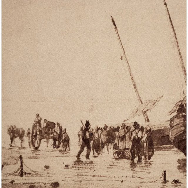 1950s 1959 After Richard P. Bonington, "Coastal Scene" Vintage Hungarian Monochrome Print For Sale - Image 5 of 8