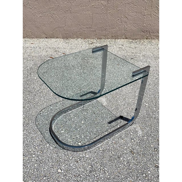 Mid Century Modern Design Institute of America Chrome and Glass Nesting Tables - Set of 3 For Sale - Image 9 of 13