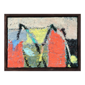 2025 Contemporary 'Abstract Plants' Mini Abstract Still Life Oil Painting by British Artist Lloyd Durling, Framed