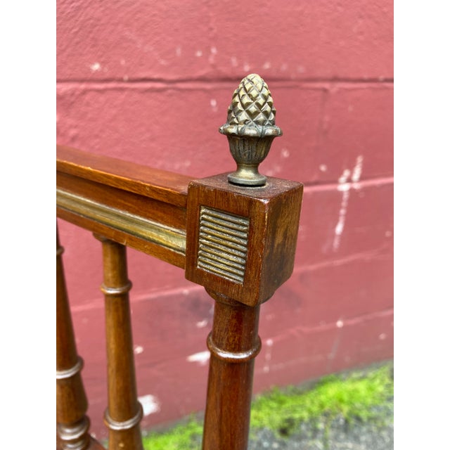 Pair of French Early 20th Century Louis XVI Style Caned Side Chairs With Brass Detail For Sale - Image 12 of 13