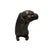 This hand-carved bamboo element depicts a mythical creature, likely a Bixie or a winged lion, characterized by a powerful,...