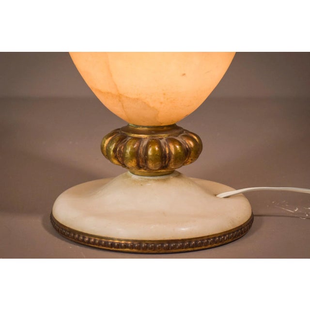 Alabaster and Bronze Lamp For Sale - Image 3 of 14