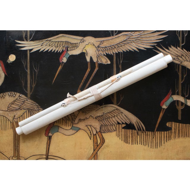 "Leaping Carp", Early Showa Era Japanese Silk Scroll Painting For Sale - Image 15 of 18