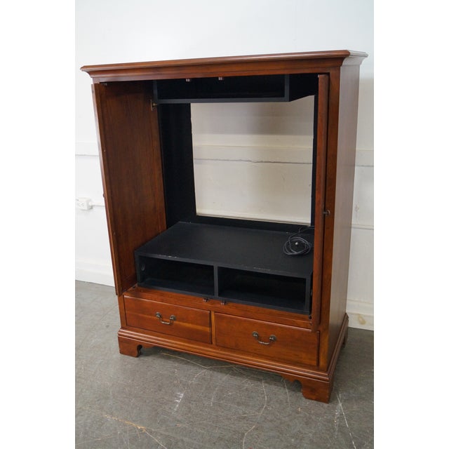 Lexington Traditional Cherry Wood TV Armoire Chairish