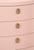 Contemporary Matthew Izzo Home Cora Textured Pink Linen Low Boy Chest of Drawers With Brass Drawer Pulls For Sale - Image 3 of 7
