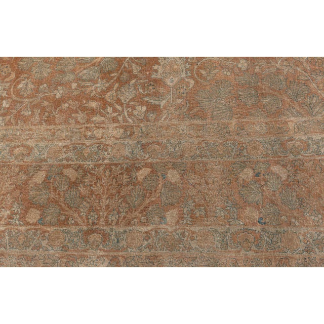 Textile Fine 1920s Indian Brown Handmade Wool Rug For Sale - Image 7 of 11