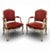 Louis XV Red Cabriolet Armchairs, Set of 2 For Sale