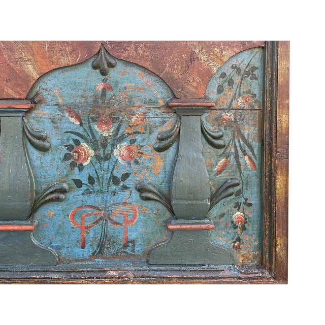 Alpine Painted Blanket Chest, 1801 For Sale - Image 9 of 18