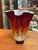 Abstract Micheal Nourot Red Satin Series Art Glass Vase For Sale - Image 3 of 12