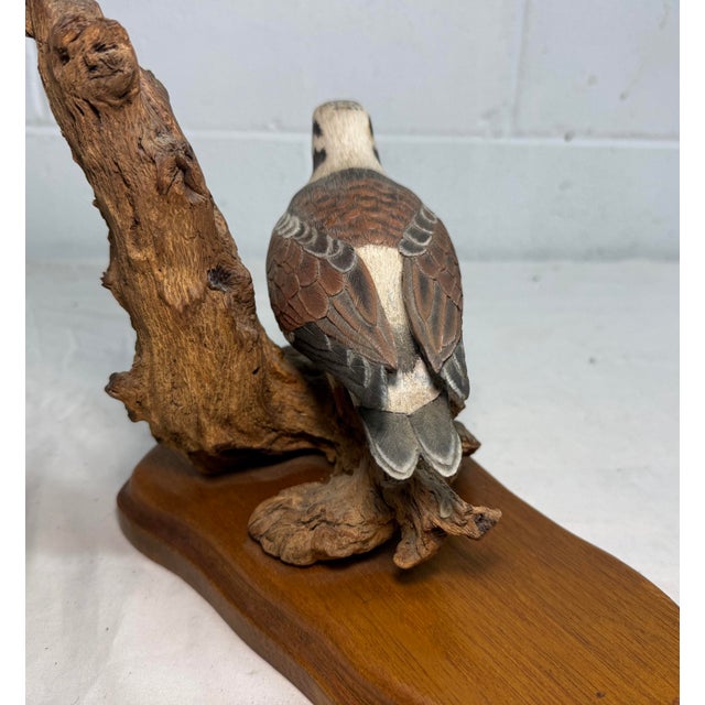 Vintage Original Hand Carved Wood Chas Derascavage Bird Decoy Sculpture Statue For Sale - Image 15 of 17