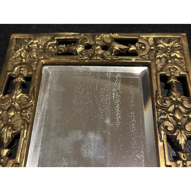 Late 19th Century Late 19th Century Pair Of Gilt Bronze Mirrors With Dolphins And Urn For Sale - Image 5 of 8