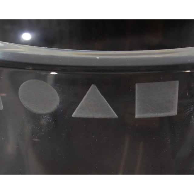 Contemporary Ward Bennett “Sengai” Sasaki Postmodern Crystal Bowl For Sale - Image 3 of 6