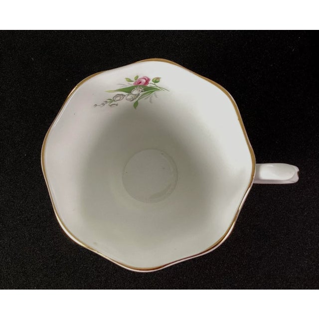1940s 1940s Royal Albert Lily of the Valley Teacup and Saucer Set- 2 Pieces For Sale - Image 5 of 8