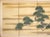 Stunning Japanese 4-panel painted silk Byobu (folding screen) "Big Pine Tree", with Maki-E (lacquer raised relief) art....