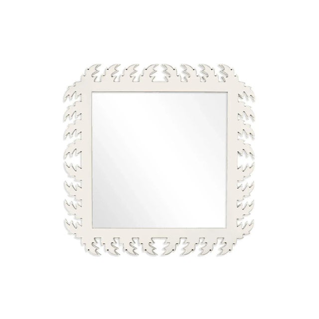 Contemporary Fleur Home Audubon Square Mirror in White Dove, 33x33 For Sale - Image 3 of 3
