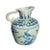 Chinoiserie Chinoiserie Blue and White Ceramic Pitcher With Crane and Floral Motif For Sale - Image 3 of 7