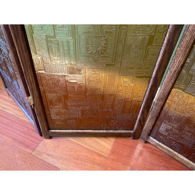 Mid Century Modern Saftiplas Three-Panel Room Divider For Sale - Image 11 of 13