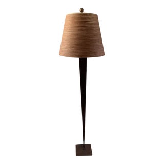 Mid-Century French Wrought Iron Floor Lamp For Sale