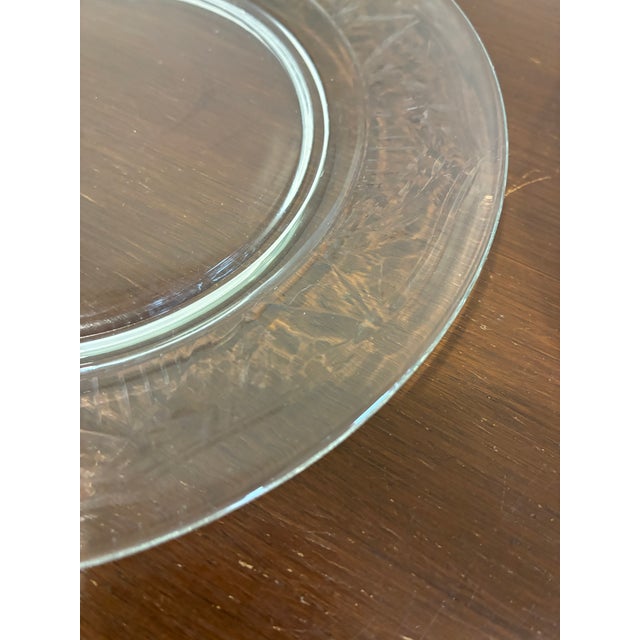 Vintage Pressed Glass Salad or Dessert Plates - Set of 7 For Sale - Image 11 of 11