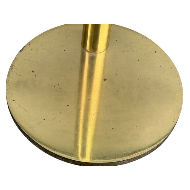Mid 20th Century Attributed Leon Rosen Pace Solid Brass Glass Side Table For Sale - Image 9 of 15