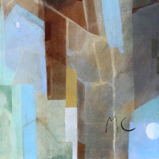 Contemporary The Girl in Central Park - Original Contemporary Architectural Cityscape Acrylic Painting on Canvas by Maria C Bernhardsson For Sale - Image 3 of 8